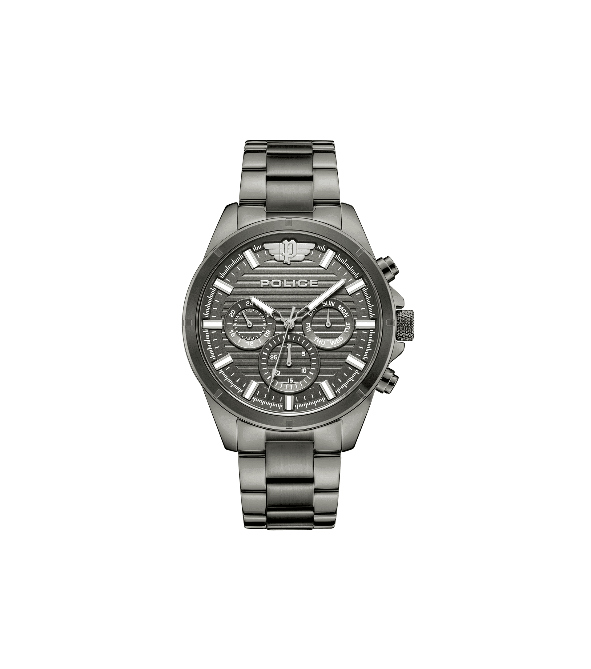 Police Malawi PEWJK2227808 Herrenuhr Anthrazit • Multifunction • Ionenplattiertes Gehäuse