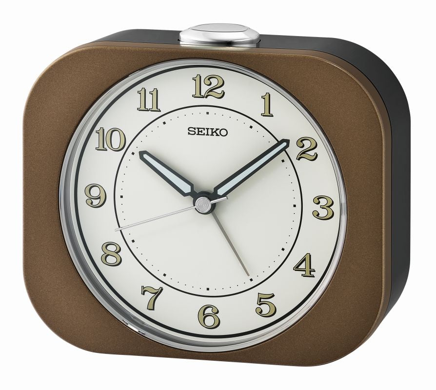 Seiko Kyoda QHE195B Orologio Sveglia Nero • Lancetta dei secondi Sweep Silenziosa • Movimento al quarzo con Snooze