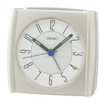 Seiko QHE205W Sveglia Bianco Perla • Movimento Sweep Silenzioso • Funzione Snooze & Luce