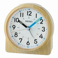 Seiko Alarm Light QHE210B Sveglia Marrone • Movimento Sweep Silenzioso • Luce Notturna LED