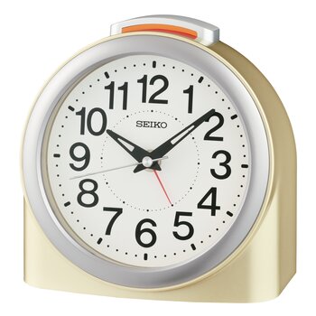 Seiko QHE211G Sveglia al Quarzo Dorata • Quadrante Arabico • Luce & Snooze