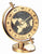 Seiko QHG106G Orologio da Tavolo Dorato • Movimento Sweep Silenzioso • Disco Mondiale Rotante