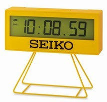 Seiko QHL083Y Orologio LCD Giallo • Funzione Cronometro & Timer • Funzione Snooze