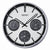 Seiko Wanduhr mit silbernem Aluminiumgehäuse, analogem Zifferblatt mit drei Hilfsziffern