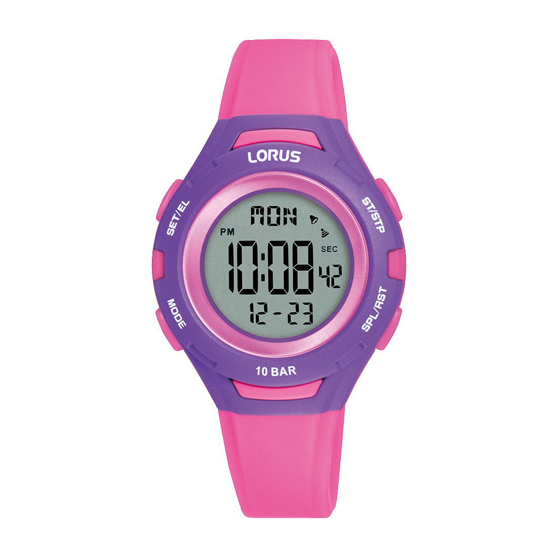 Lorus R2395PX9 Kinderuhr Digital Rosa • Chronograph • 10 ATM