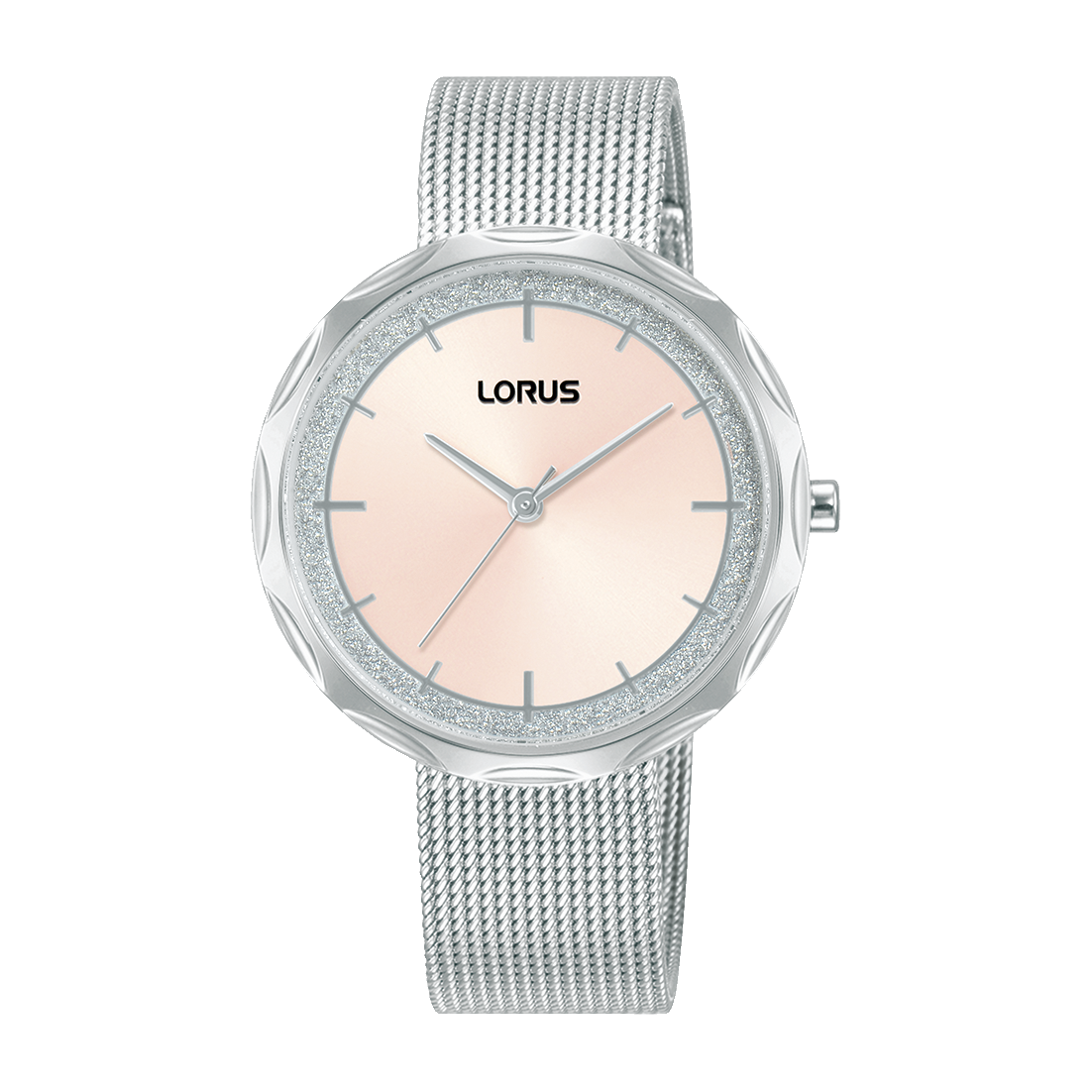 Lorus RG239WX9 Damen Armbanduhr Rosa • Mineralglas • Edelstahl-Mesharmband