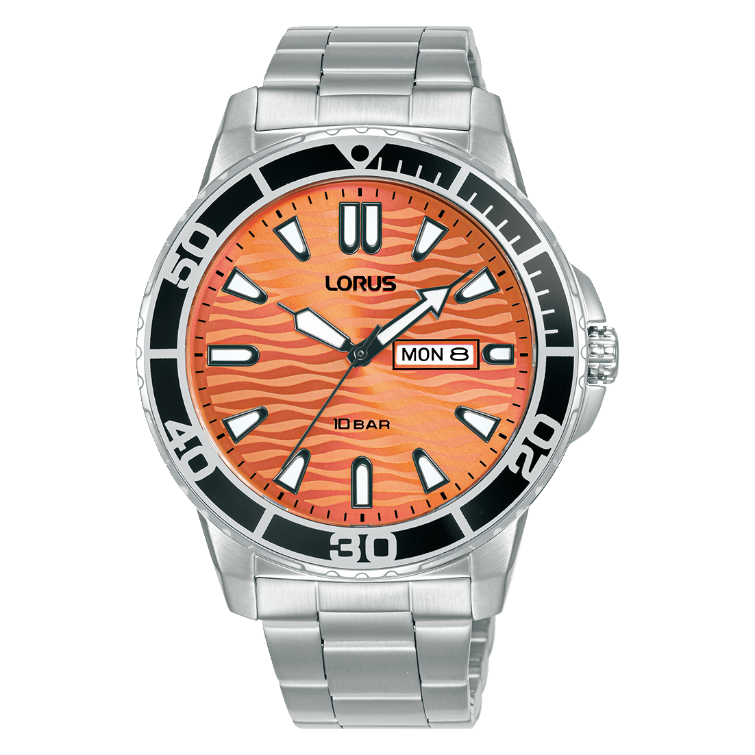 Lorus Sports RH361AX9 Herrenuhr Orange • Mineralglas • 10 bar wasserdicht