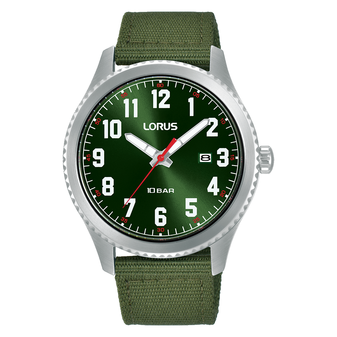 Lorus Sports RH997RX9 Herrenuhr Khaki • Mineralglas • 10 BAR wasserdicht