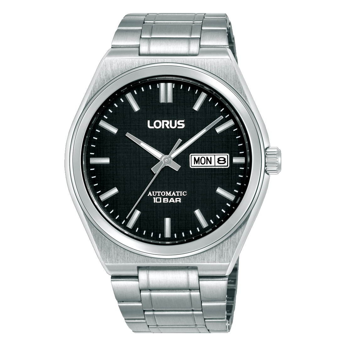 Lorus Classic RL437CX9 Herren Armbanduhr • Automatikwerk mit Datum & Wochentag • Edelstahlgehäuse mit Sichtboden