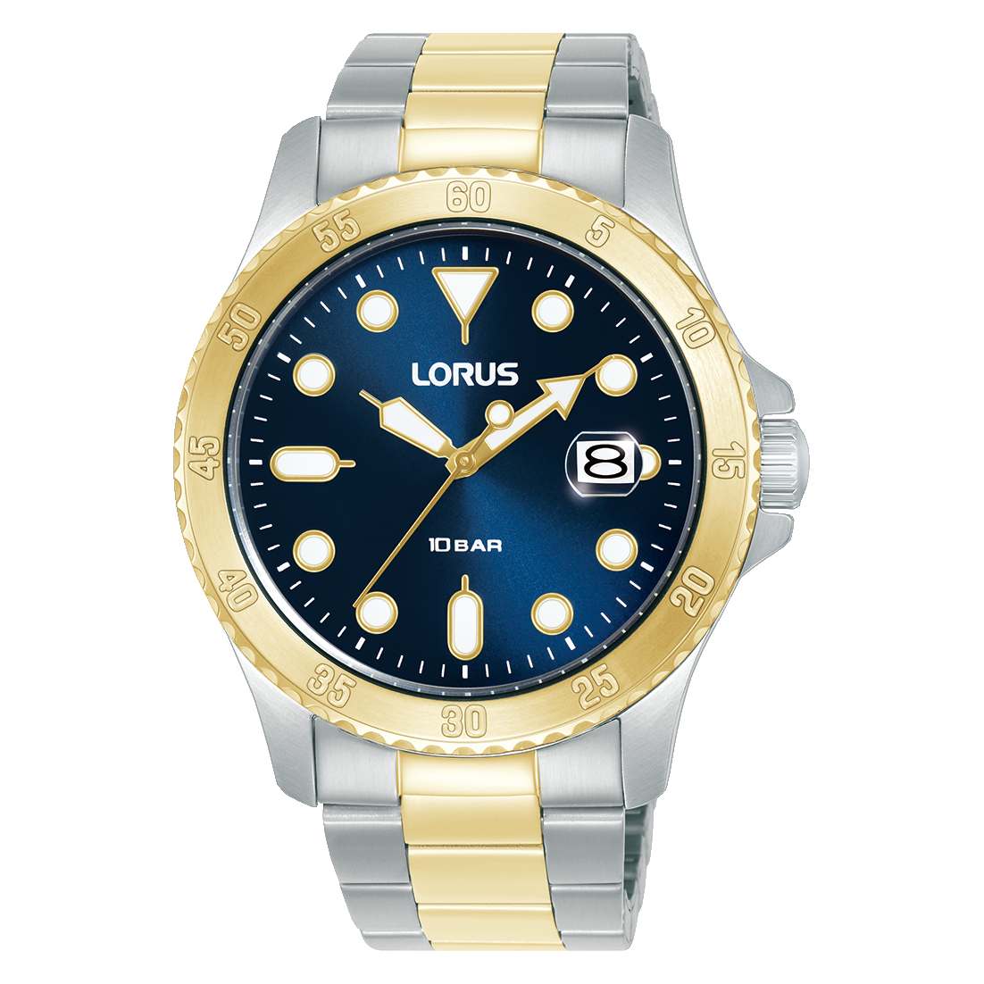 Lorus Sports RS970DX9 Herrenuhr Dunkelblau • Mineralglas • Edelstahlarmband