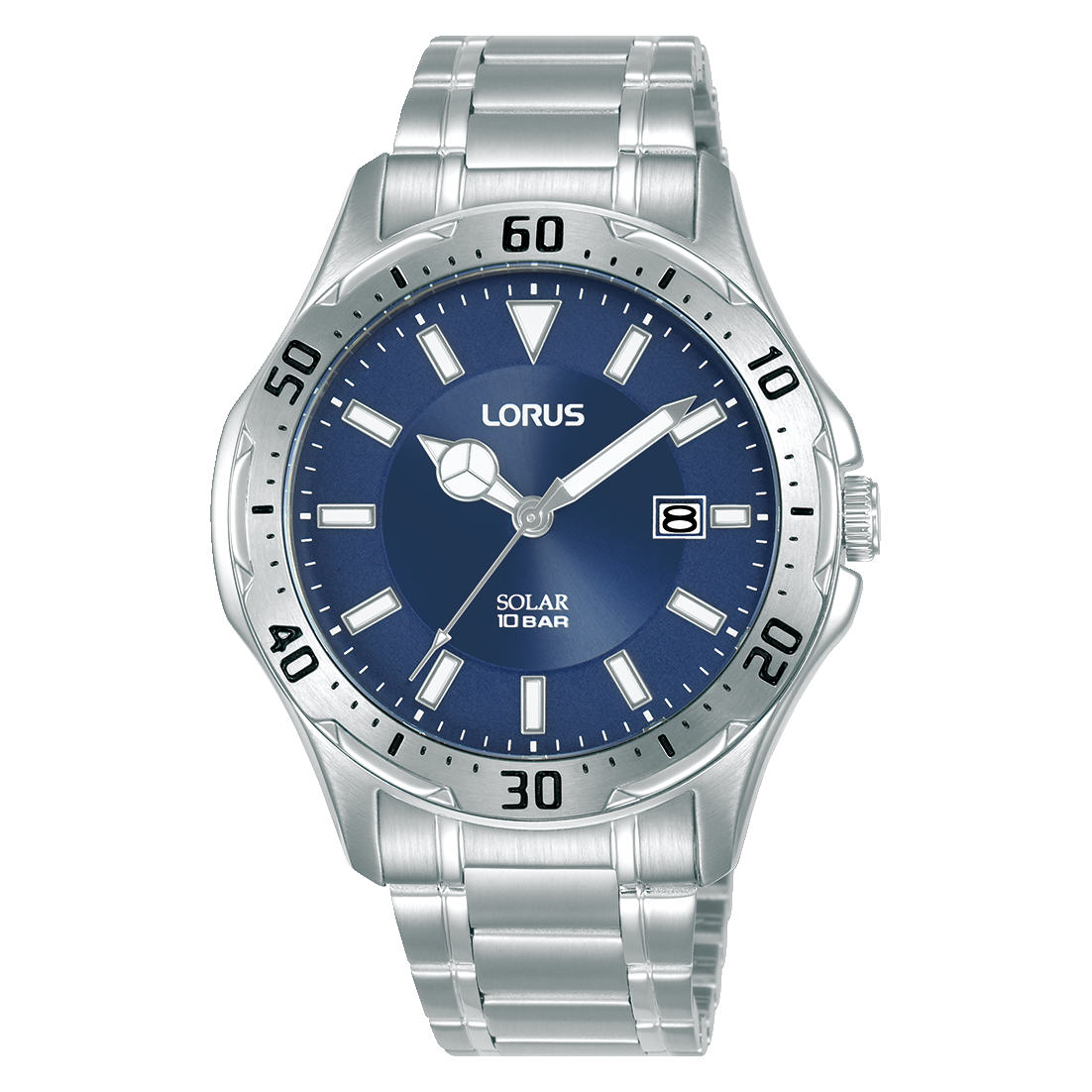 Lorus Sports RX397AX9 Herrenuhr Blau • Solarbetrieb • Mineralglas