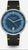 Alt text: Orologio da tasca Hamburg Edition 1911, blu scuro e argento, con quadrante vintage nero e giallo, vista frontale su sfondo grigio.
