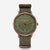 Sedia Naos XL Edition 1905 verde scuro bronzo con campo 20 verde bosco, vista frontale