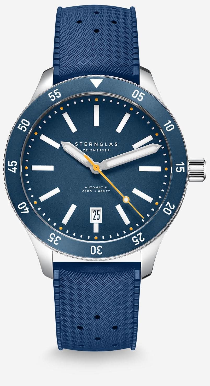 Scarpa da uomo in pelle scamosciata blu scuro con suola in gomma blu scuro, edizione Marus 2.0, con dettagli argento