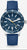 Scarpa da uomo in pelle scamosciata blu scuro con suola in gomma blu scuro, edizione Marus 2.0, con dettagli argento