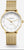 Orologio Naos XS A, cassa bianca e oro, cinturino Milanaise oro 16, quadrante grigio