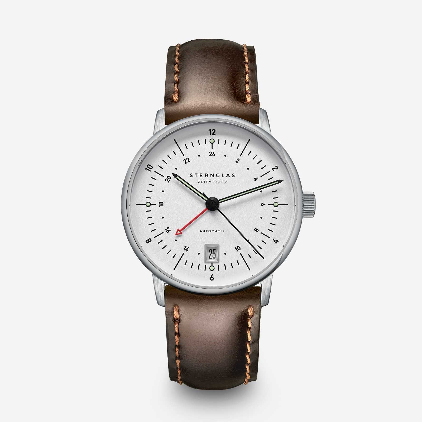 Sternglas Naos Pro GMT S02-NG10-BR03 Herren • Automatikwerk Miyota 9075 • True GMT Zweite Zeitzone