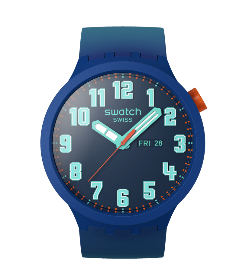 Swatch Big Bold SB01N700 Essentially Bold Herren • Leuchtzeiger & Sekundenzeiger • Datumsanzeige