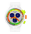 Swatch Neon Jelly SB02K100 Damen Armbanduhr Transparent • Mehrfarbiges Zifferblatt • Tachymeter-Skala