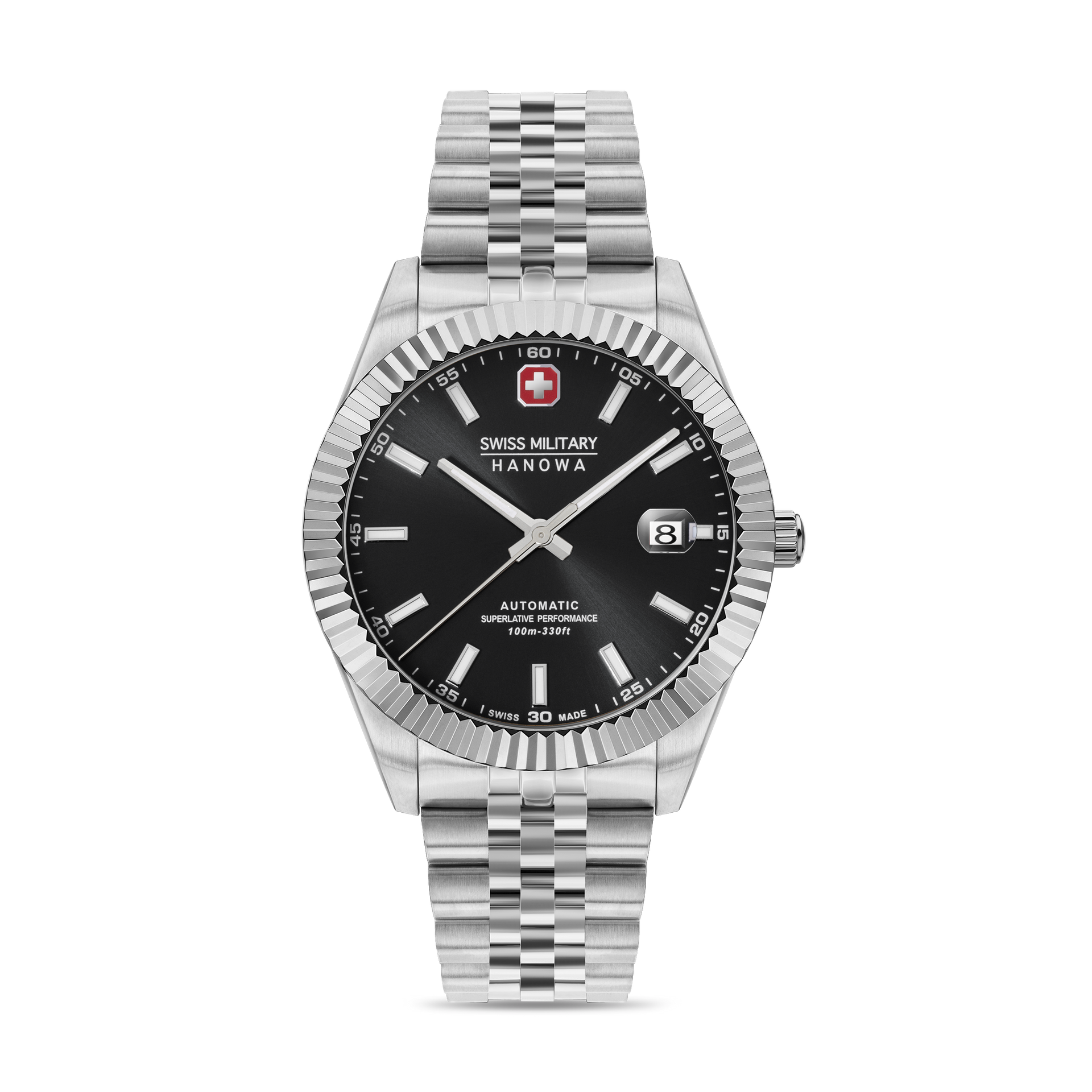 Swiss Military Hanowa Diligenter SMWGL0002101 Herrenuhr Silber • Automatikwerk Soprod P024 • Saphirglas