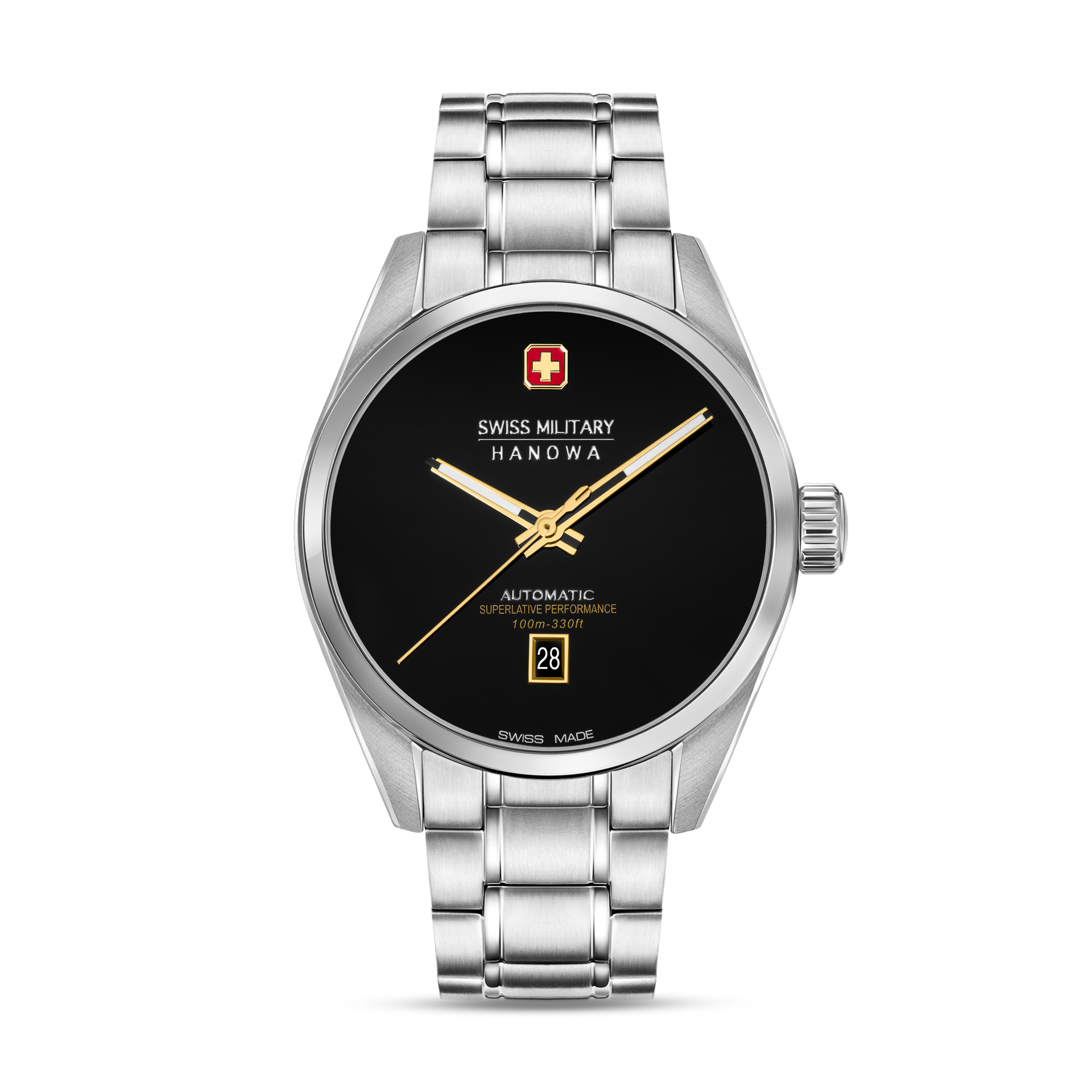 Swiss Military Hanowa Majestic Pioneer SMWGL0006204 Herrenuhr Schwarz • Automatikwerk Soprod P024 • Saphirglas