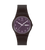 Swatch Weaving Wonders SO28C700 Damen Armbanduhr Dunkelbraun • Biosourced Gehäuse • Tag-Datum-Anzeige