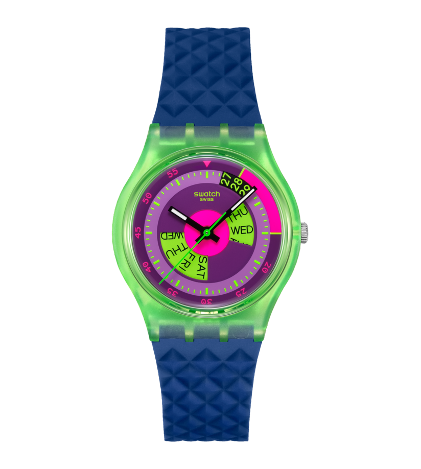 Swatch Originals Medium SO28G704 Neon Skychart Armbanduhr Neon • Neon-Kollektion • 34 mm