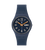 Swatch Originals Medium SO28I700 Trendy Lines at Night Armbanduhr Dunkelblau • Biosourced Gehäuse & Glas • Tag-Datum-Anzeige