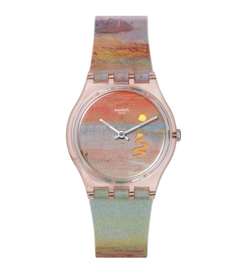 Swatch Originals SO28Z700 Armbanduhr Turner's Scarlet Sunset • Biosourced Gehäuse • Leuchtzeiger