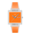 Swatch What If Square SO38K704 Armbanduhr Neonorange • Transparentes Gehäuse • Biosourciertes Material