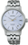 Orologio automatico con quadrante blu, cassa in acciaio inossidabile argentato e cinturino in metallo