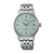Orologio automatico con quadrante verde menta, cassa in acciaio inossidabile argentato e cinturino in metallo