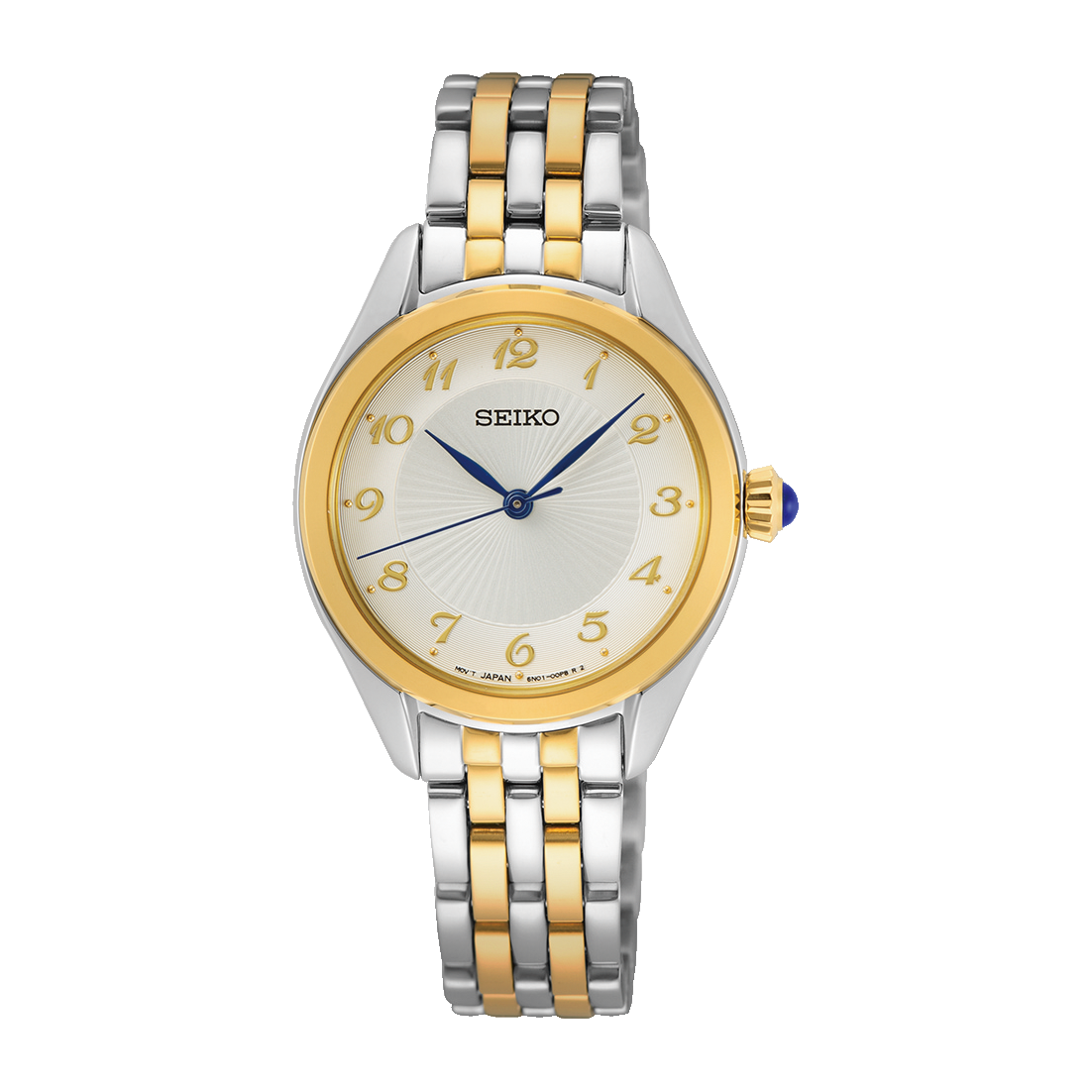 Seiko SUR380P1 Damen Armbanduhr Silber • Quarzwerk mit Hardlex-Glas • 5 Bar Wasserdicht