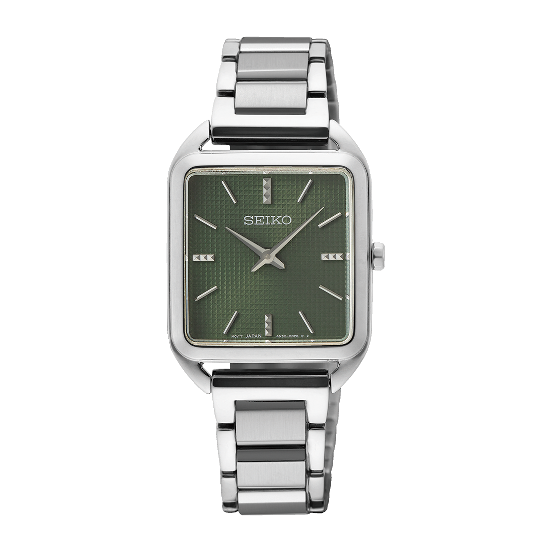 Seiko SWR075P1 Damen Armbanduhr Weiß • Eckiges Gehäuse • Hardlex-Glas