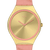 Swatch Irony SYXG114 Damenuhr Rosa • Goldfarben-PVD-Edelstahlgehäuse • Geprägtes Lederarmband, Bild 5
