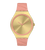 Swatch Irony SYXG114 Damenuhr Rosa • Goldfarben-PVD-Edelstahlgehäuse • Geprägtes Lederarmband, Bild 2