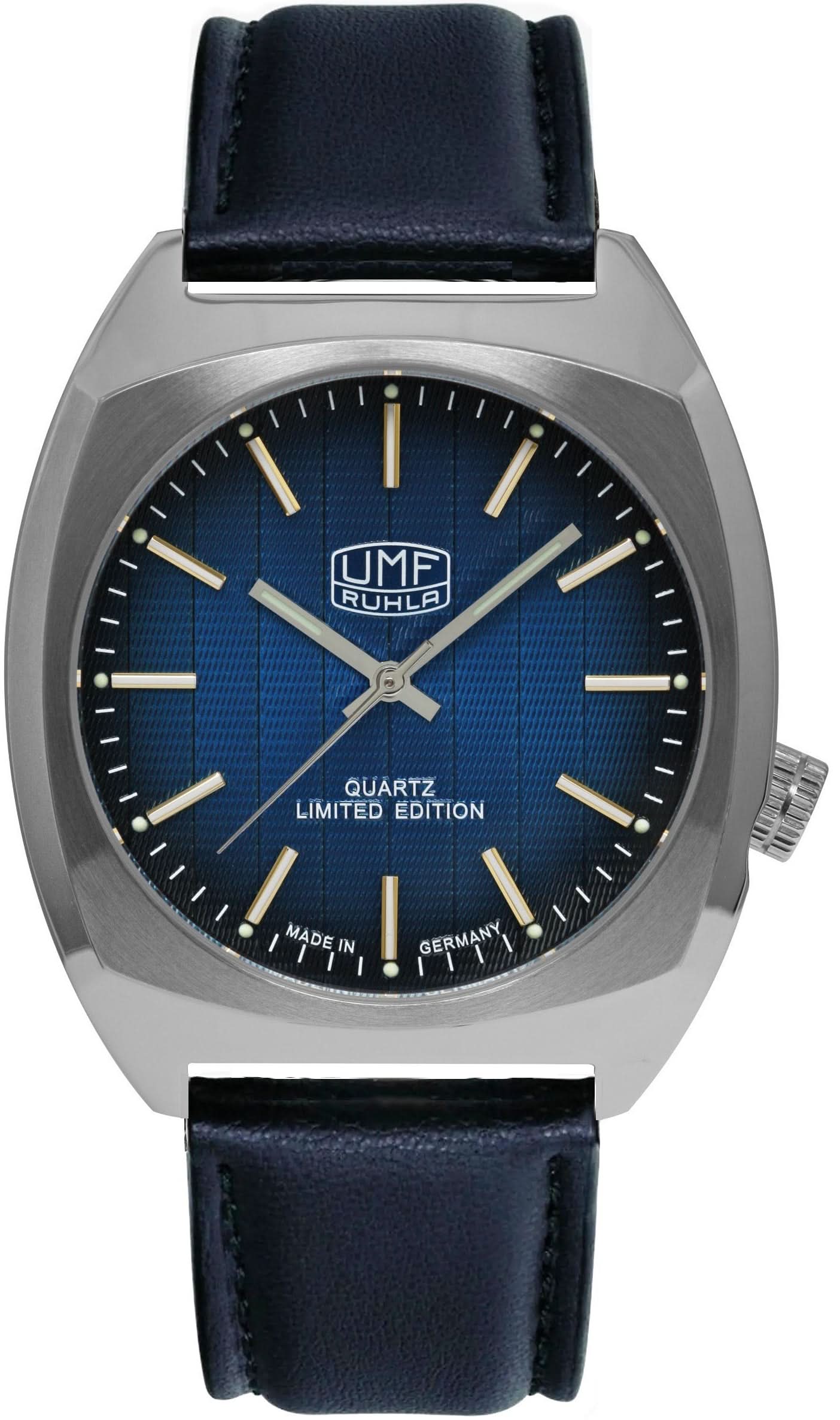 Orologio da uomo UMF Ruhla calibro 13 1466-3 • Made in Germany • Vetro zaffiro