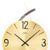 AMS W9719 Wanduhr • Holzgehäuse mit Metall-Zierelement • Mineralglas
