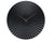 Karlsson Sensu XL KA5658BK Wanduhr Schwarz • Geräuscharmes Quarzwerk • Fächer-Relief-Design