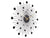 Karlsson Sunburst Large KA4859BK Wanduhr Schwarz • Kristall-Strahlenkranz-Design • Glamouröser Blickfang, Bild 2