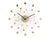 Karlsson Sunburst Large KA4859GD Wanduhr Gold • Strahlend-goldenes Kristall-Design • Auffälliger Sonnenschliff