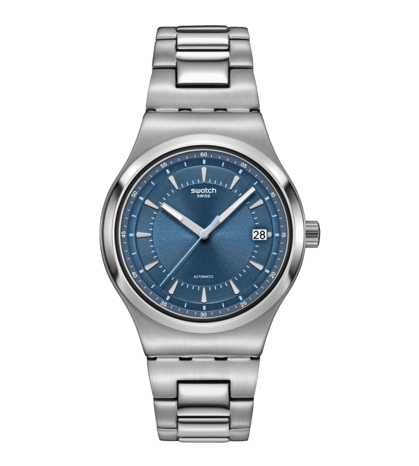 Swatch Sistem 51 Irony YIS435G Shimmer At Dusk Herrenuhr Blau • Automatikwerk SISTEM51 • Leuchtzeiger