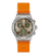 Swatch Irony Chrono New YVS101 Herren Armbanduhr Hellbraun • Tachymeter-Lünette • Leuchtzeiger