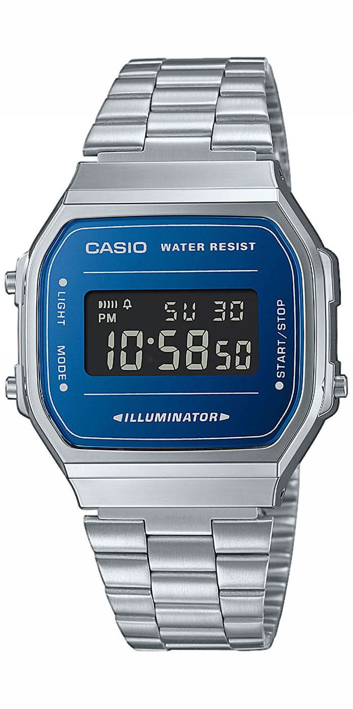 Casio Vintage A168WEM-2BEF Orologio • Iconico Design Retrò • Quadrante Scintillante
