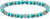 Bracciale di perline in argento sterling 925 con perle turchesi ed elementi in argento decorati