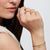 Bracciale Tree of Love con pietre bianche - placcatura in oro giallo 750