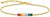 Bracciale con pietre colorate - Placcatura in oro giallo 750