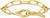 Bracciale a maglie color oro con chiusura ad anello e piccoli inserti di pietre