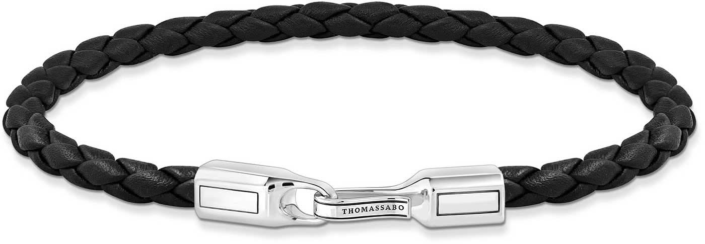 Bracciale sottile in pelle intrecciata - Thomas Sabo Modello: A2147-682-2-L19