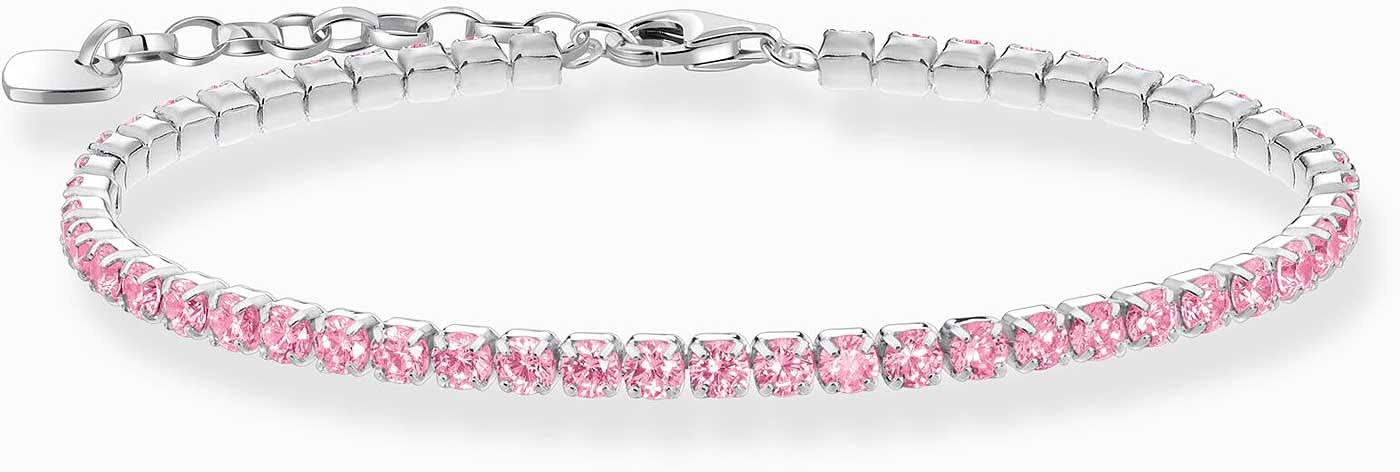 "Tennis bracelet with pink zirconia stones - Thomas Sabo Model: A2167-051-9"